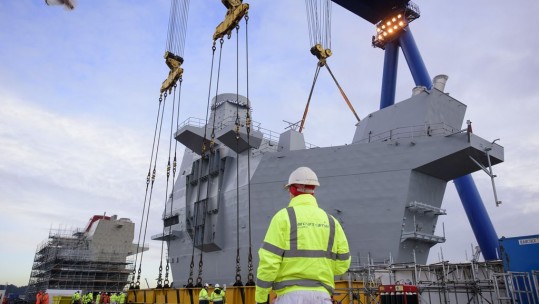 Impressive Super Structure Installed On HMS Prince Of Wales 