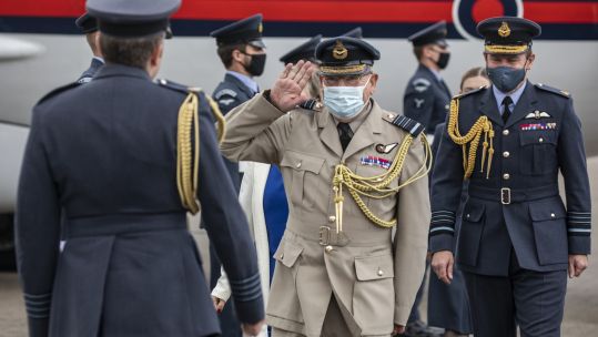 Air Chief Marshal Sir Stuart Peach RAF Northolt Guard of Honour marking RAF retirement 25062021 CREDIT RAF.JPG