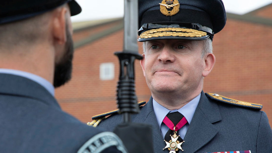Air Marshal Sir Richard Knighton reviewing the parade at RAF Honington 040822 CREDIT MOD_0.png