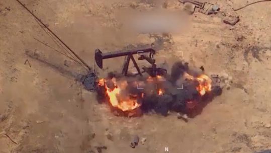 New Footage Shows Coalition Airstrike Obliterating Daesh Oil Pump