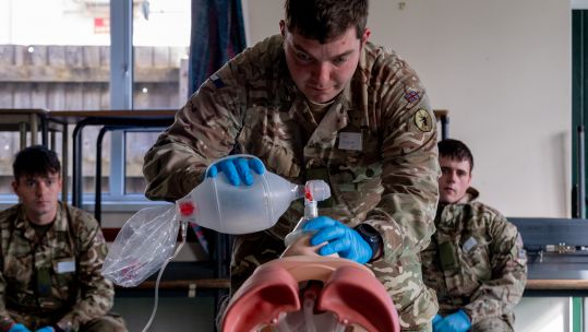 Airways training was delivered to soldiers from the Army in Wales as preparation for them to assist the Welsh Ambulance Service NHS Trust 070420 CREDIT MOD.jpg