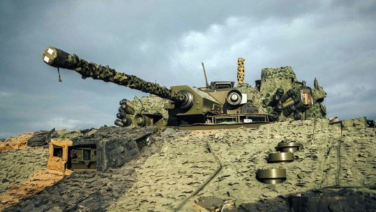 Ajax armoured vehicle The Proj HERMOD IR rehearsal took place over the week of 15-19 march 2021 CREDIT MOD Crown Copyright