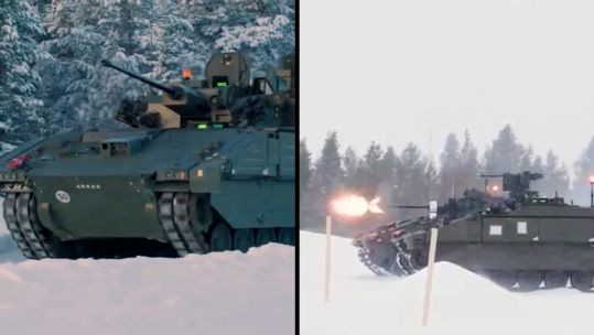 Ajax testing in Arctic conditions (Picture: Royal Armoured Corps).