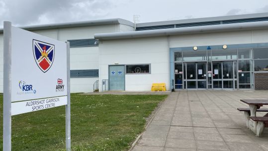 Aldershot Garrison Sports Centre on day of coronavirus outbreak 090320 CREDIT BFBS