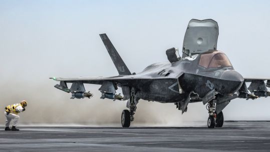 American F-35B takes off from HMS Prince of Wales during Westlant 23 off US east coast 161023 CREDIT HMS PRINCE OF WALES