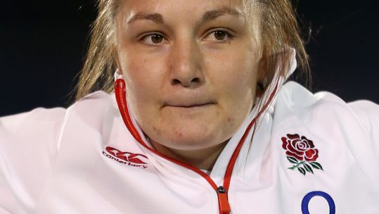Cover image: Library photo of Amy Cokayne playing for England in 2017 (Picture: PA).