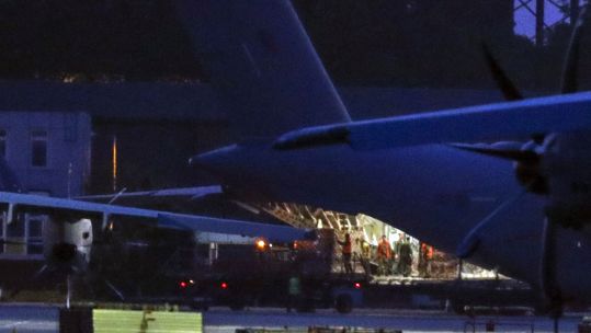 An RAF C17 plane at Brize Norton in Oxfordshire (Picture: PA).