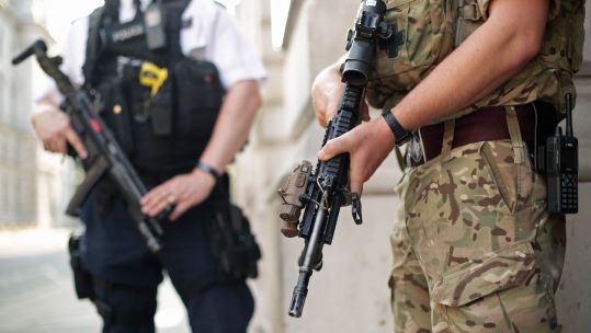 Police and military during Op Temperer in 2017