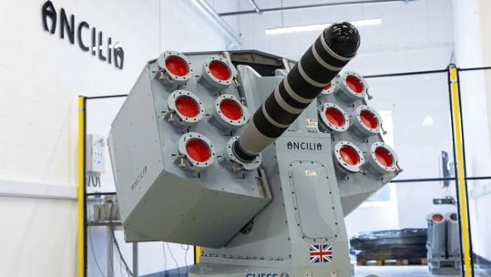 The Ancilia decoy system was shown off in firing mode with a dummy decoy (Picture: Systems Engineering and Assessment)