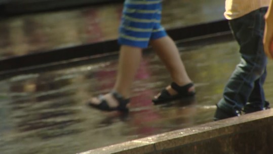 Anger As War Memorial Used as Water Slide