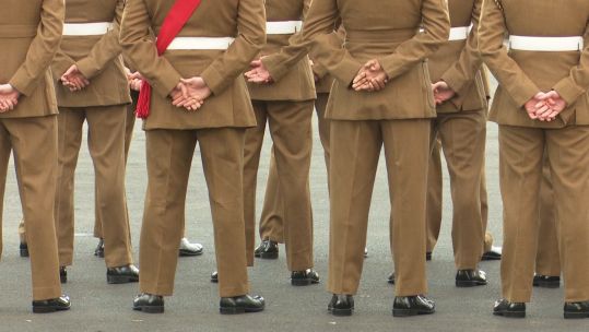 Anon British Army troops on parade