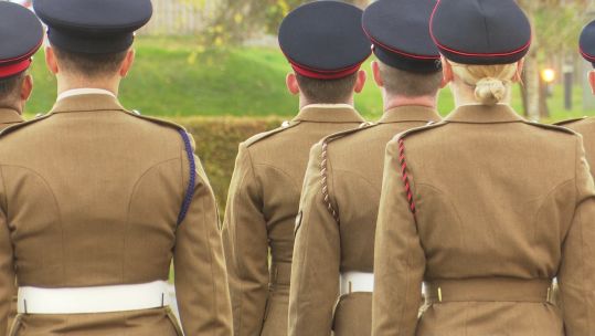 Anon personnel on parade at Bulford