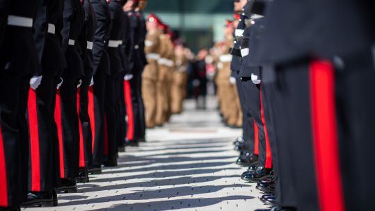 Anonymous - British soldiers bid farewell in Gutersloh with a parade