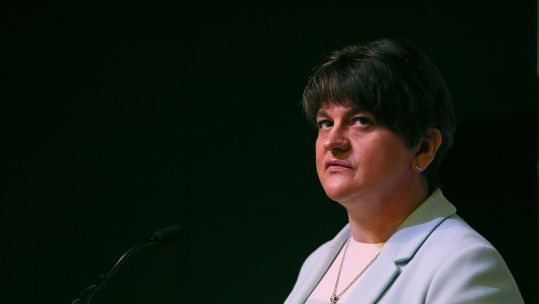 Arlene Foster at DUP manifesto launch in Belfast
