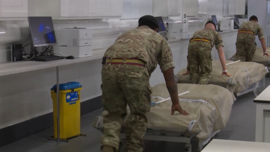 Armed Forces helping during the coronavirus response.