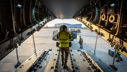 Cover image: Equipment is delivered to the Falkland Islands during coronavirus outbreak (Picture: MOD).