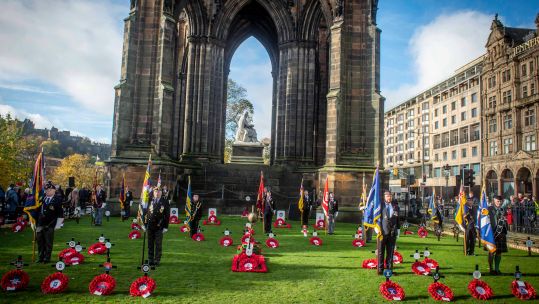 Armed Services launch Scottish Poppy Appeal at Edinburgh Garden of Remembrance 
