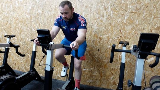Army Staff Sergeant Jonny Ball prepares for Ride London 23052024 CREDIT Jonny Ball
