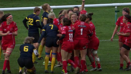 Army Women's rugby union side beat Sweden 18 points to 5 in Aldershot 08012023 CREDIT BFBS