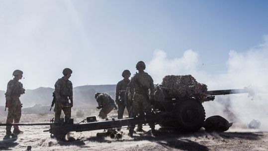 The training took place at 29 Palms, near California's border with Mexico (Picture: British Army).