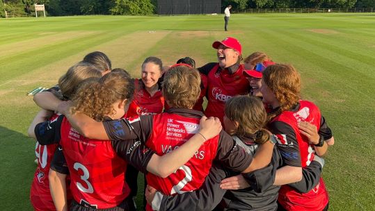 Army huddle after winning 2025 T20 title Credit BFBS DATE 12062025.jpg