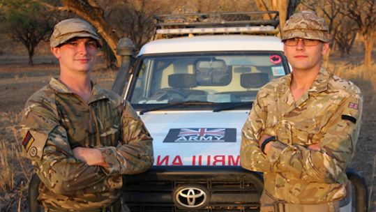 Corporal Sam Jones (left) and Corporal Brandon Wright (Picture: MOD).