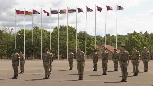 Army recruits pass out at Army Training Regiment Winchester for first time since coronavirus outbreak 050620 CREDIT BFBS
