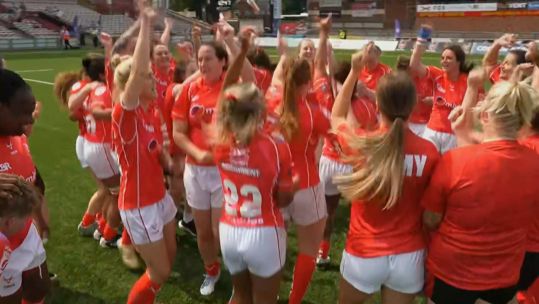 Army women celebrate Inter Service rugby
