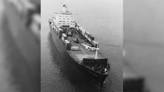 SS Atlantic Conveyor, the merchant marine container ship sunk during the Falklands conflict 