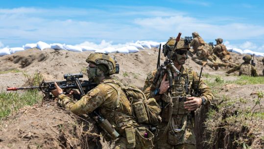 Australian troops trained alongside Philippine soldiers on Exercise Alon (Picture: Australian Army Twitter).