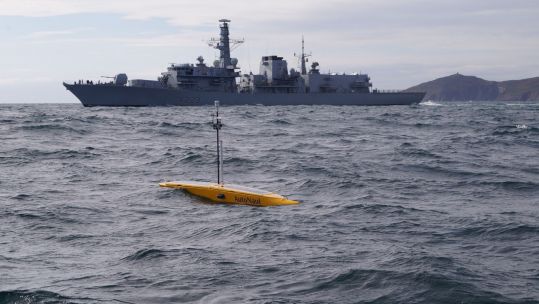 An autonomous drone featuring in a 2016 Royal Navy-led exercise. Credit: MOD
