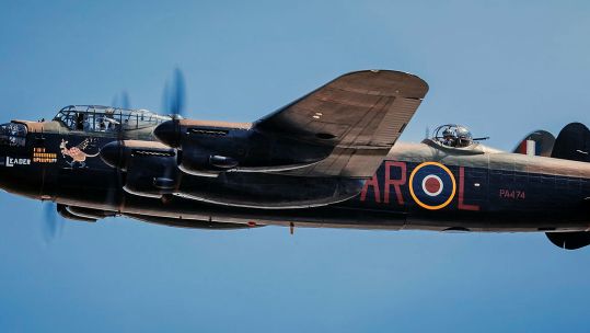 Avro Lancaster PA474 heavy bomber WW2 Second World War Dambusters Raid Royal Air Force Battle of Britain Memorial Flight BBMF CREDIT Crown Copyright