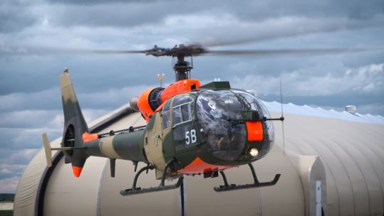 An Army Air Corps Gazelle attached to BATUS in Canada