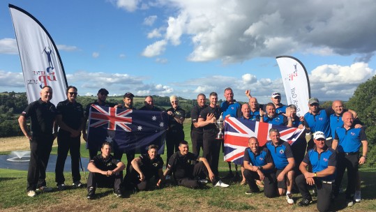 Battle Back and Solider On golfers pose after their match