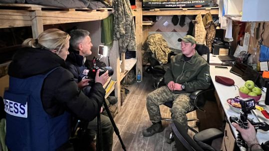 BFBS visit Ukrainian Paras camp on the frontline eastern ukraine 10122024 CREDIT BFBS
