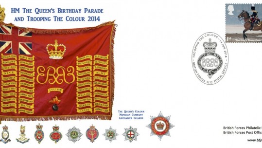See the Special Commemorative Cover for Trooping the Colour 2014