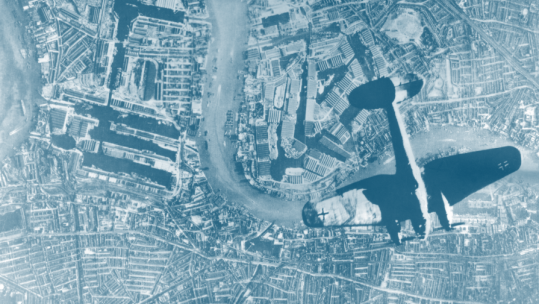 German Heinkel 111 bomber over London - copyright Everett Historical/Shutterstock