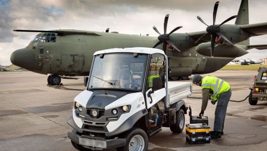 BLURRED RAF Brize Norton has been conducting trials of three new Ultra-Low Emission Vehicles (ULEVs) across the Station 18022021 CREDIT RAF