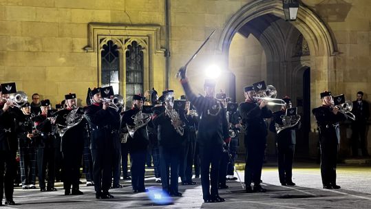 Band of the Brigade of Gurkhas performing at Parliament