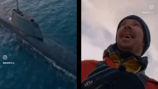 Bear Grylls surprises Benedict Cumberbatch with Royal Navy nuclear submarine 170723 CREDIT BEAR GRYLLS TWITTER
