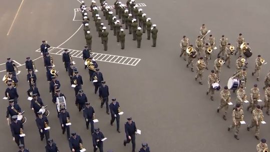 Beating Retreat ceremony at RAF Northolt.