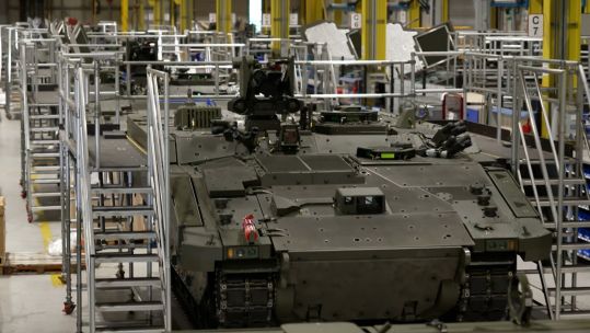 Behind the scenes of the Army's advanced Ajax vehicle being built at General Dynamics factory 15112023 CREDIT BFBS
