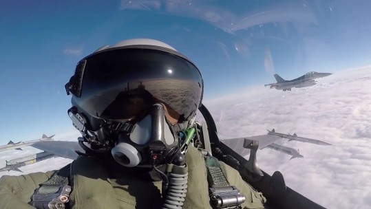 Cockpit Footage of F-16s Guarding The Baltic Skies