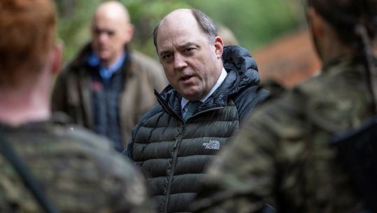 Ben Wallace MP, visits the Royal Military Academy RMA Sandhurst
