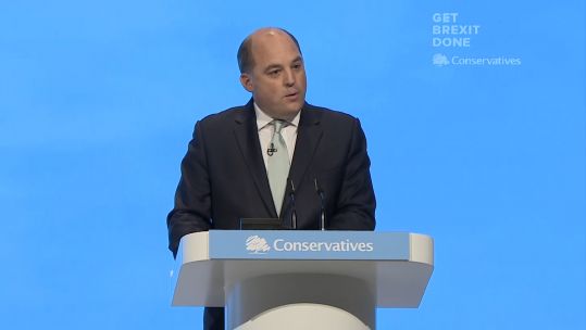 The Defence Secretary, Ben Wallace speaks at Conservative Party conference in Manchester.