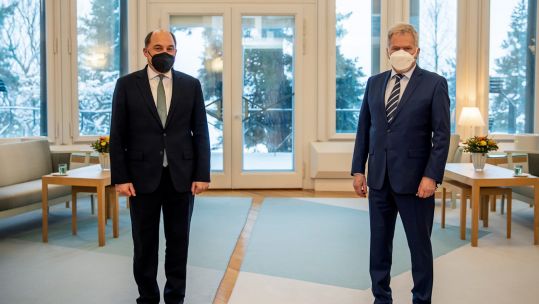 Ben Wallace with Finland President Sauli Niinistö 120121 CREDIT MOD.jpg 