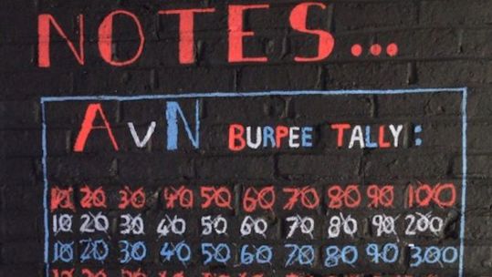 Beth Dainton's tally of Army v Navy burpee count 040520 CREDIT Beth Dainton.jpg 