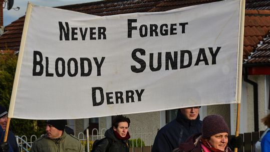 Thirteen people were shot dead and at least 15 others injured when members of the Army's Parachute Regiment opened fire on civil rights demonstrators in the Bogside