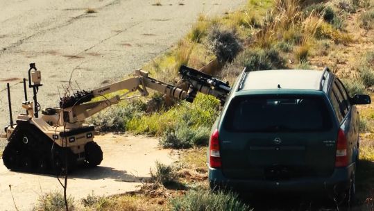 Bomb disposal operators based at RAF Akrotiri in Cyprus have a new state of the art robot 12032021 CREDIT BFBS