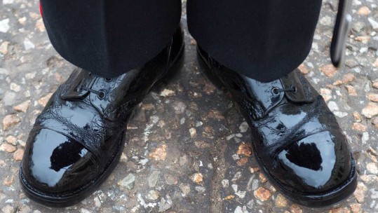 Guardsman wearing his Summer Guard Order and drill boots.